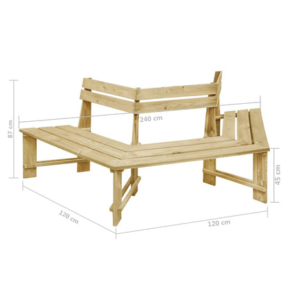 Panchina da Giardino 240 cm in Legno di Pino Impregnato - homemem39