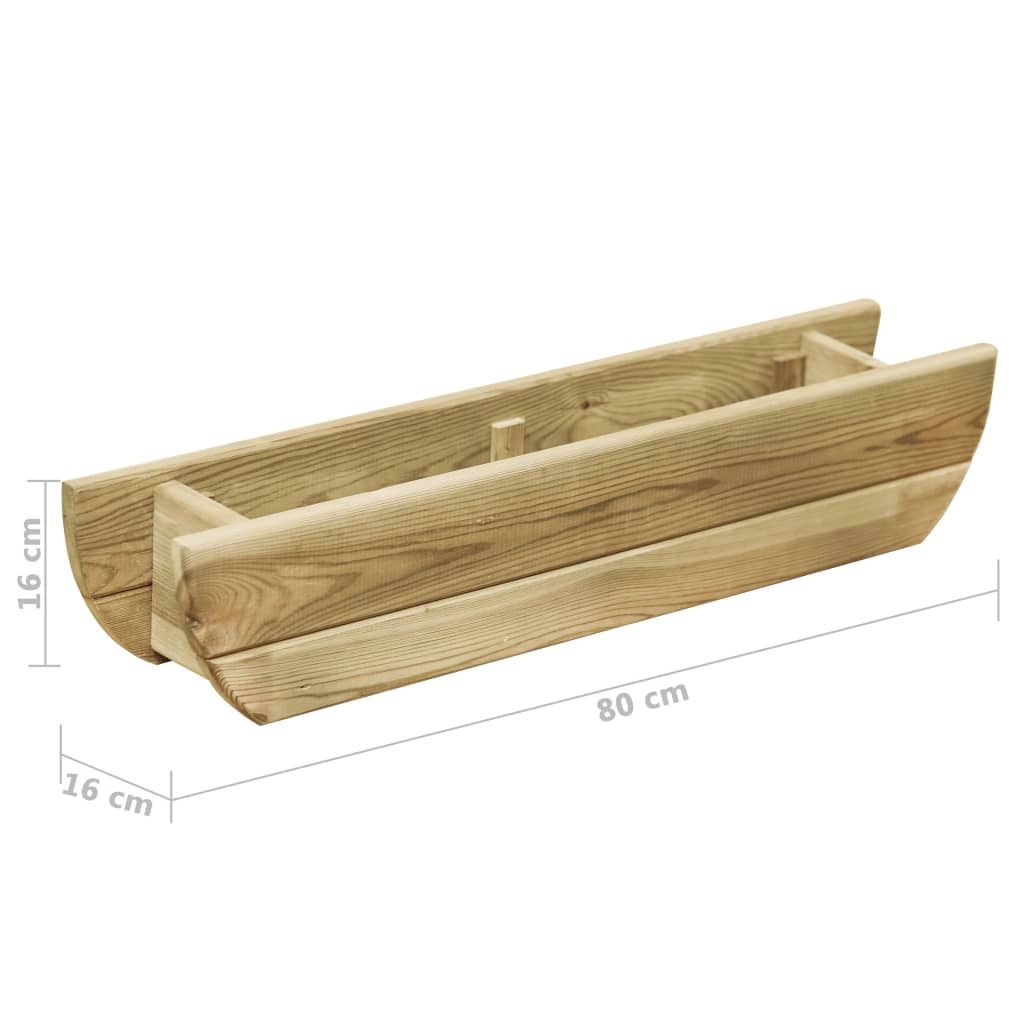 Letto Rialzato Giardino 80x16x16 cm Legno di Pino Impregnato - homemem39