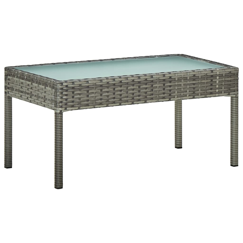 Set Divani da Giardino 4 pz con Cuscini in Polyrattan Grigio - homemem39