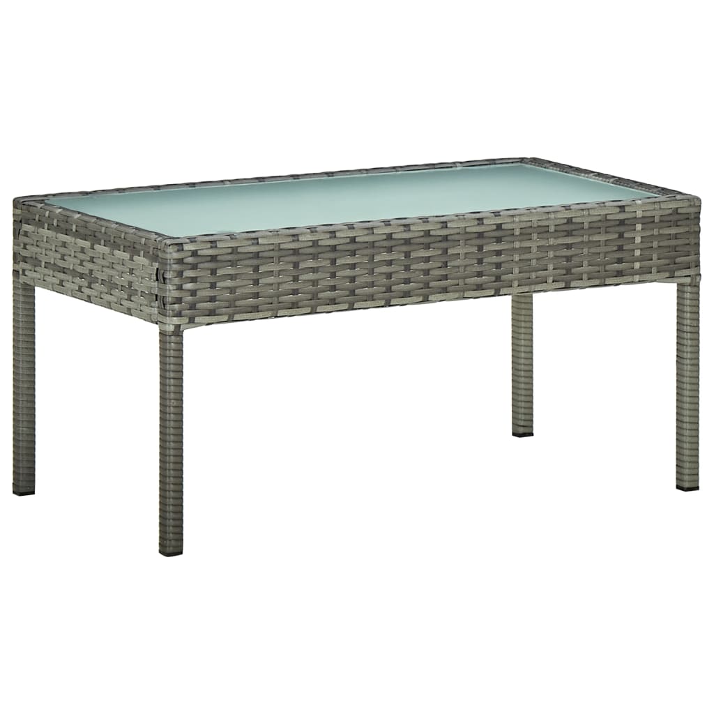 Set Divani da Giardino 5pz con Cuscini in Polyrattan Grigio - homemem39