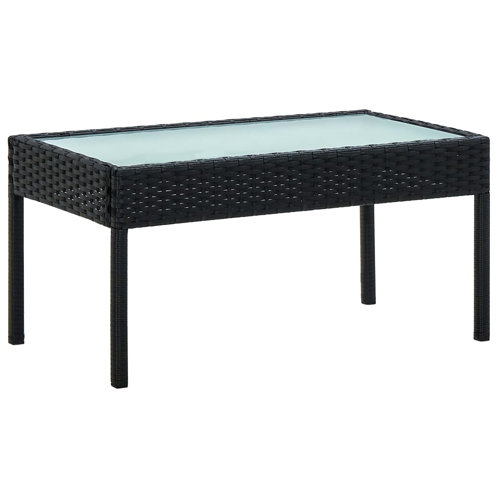 Set Divani da Giardino 5pz con Cuscini in Polyrattan Nero - homemem39