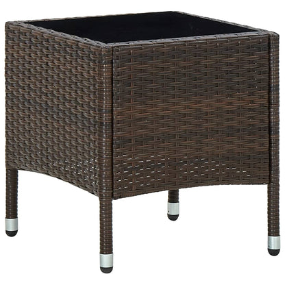 Tavolo da Giardino Marrone 40x40x45 cm in Polyrattan - homemem39