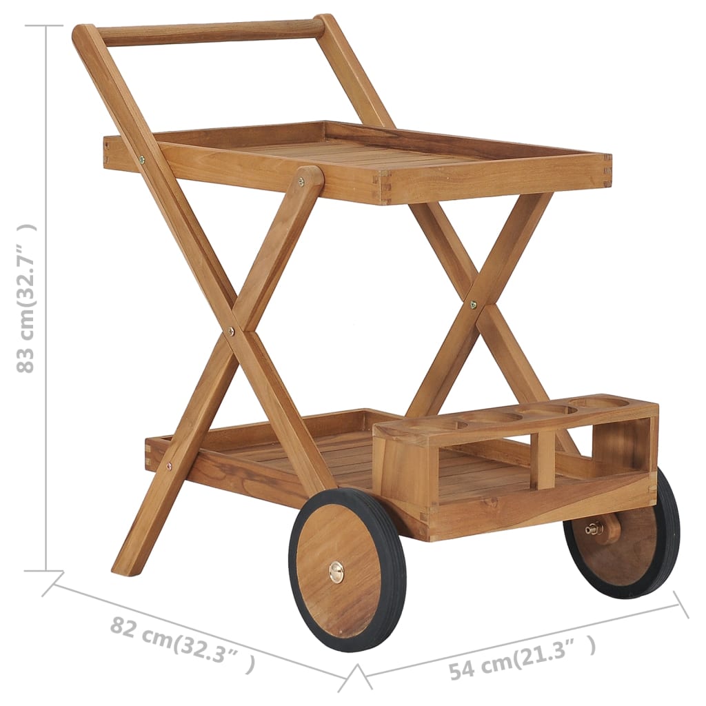 Carrello da Tè in Legno Massello di Teak - homemem39