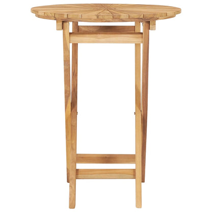 Tavolo da Giardino Pieghevole Ø  60 cm Legno Massello di Teak - homemem39