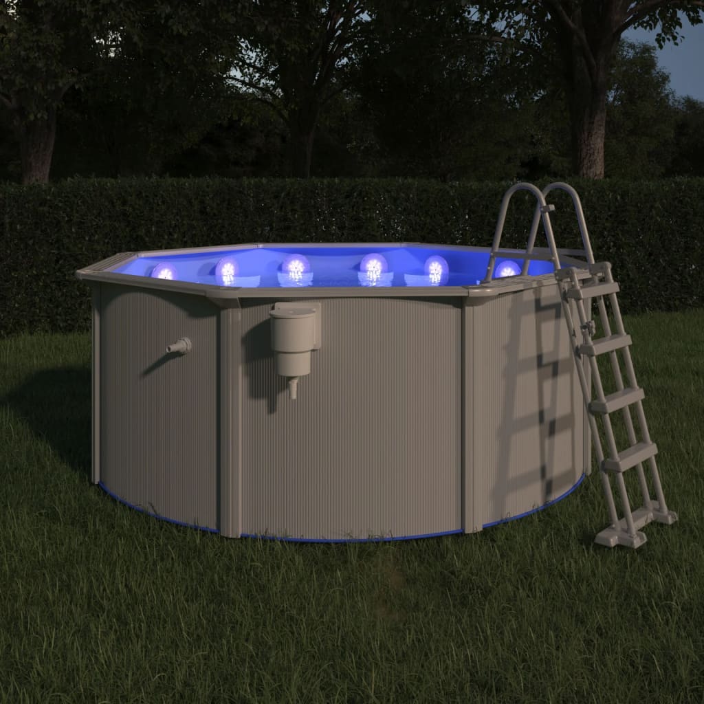 Luce LED Piscina Galleggiante Subacquea con Telecomando Bianca - homemem39