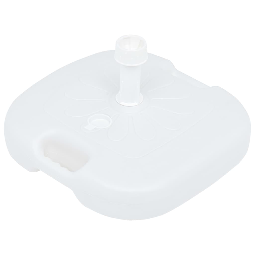 Base Ombrellone Riempibile con Sabbia/Acqua 16L Bianca Plastica - homemem39