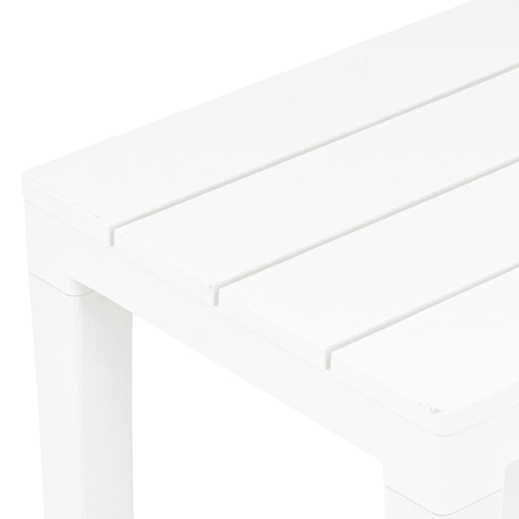 Tavolo da Giardino con 2 Panche in Plastica Bianco - homemem39