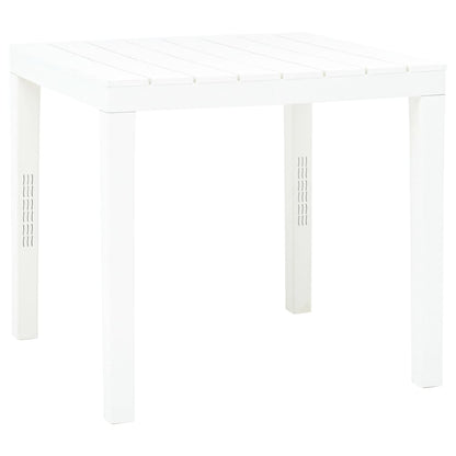 Tavolo da Giardino con 2 Panche in Plastica Bianco - homemem39