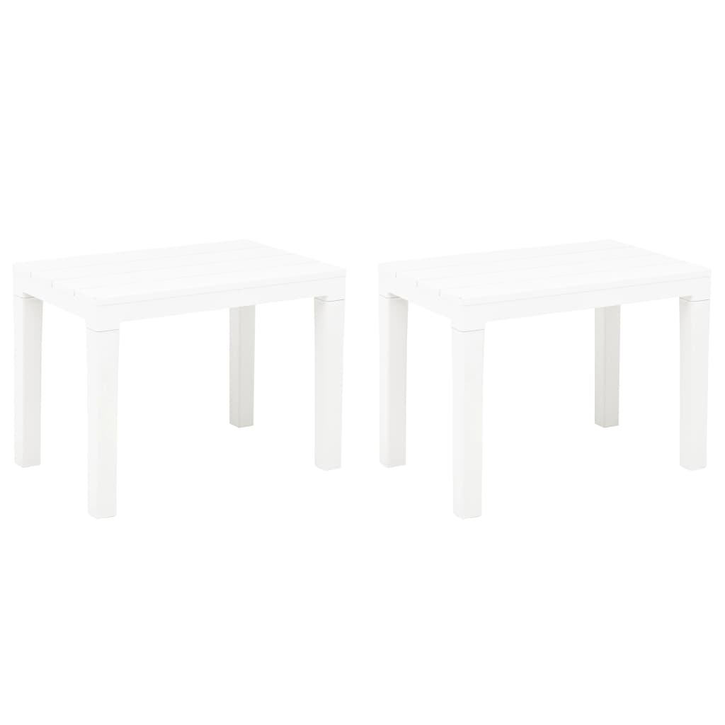 Panchine da Giardino 2 pz Bianco in Plastica - homemem39