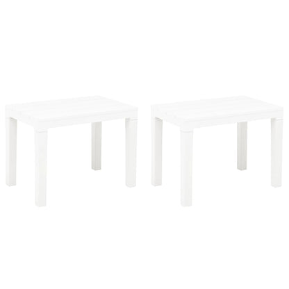 Panchine da Giardino 2 pz Bianco in Plastica - homemem39