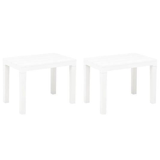 Panchine da Giardino 2 pz Bianco in Plastica - homemem39