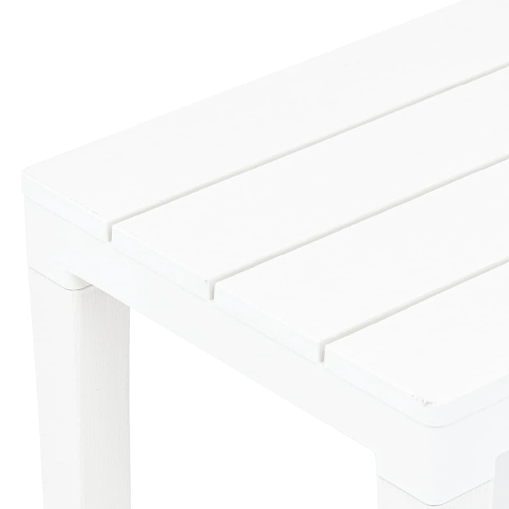 Panchine da Giardino 2 pz Bianco in Plastica - homemem39