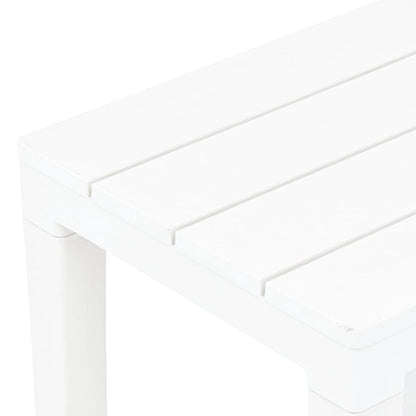 Panchine da Giardino 2 pz Bianco in Plastica - homemem39