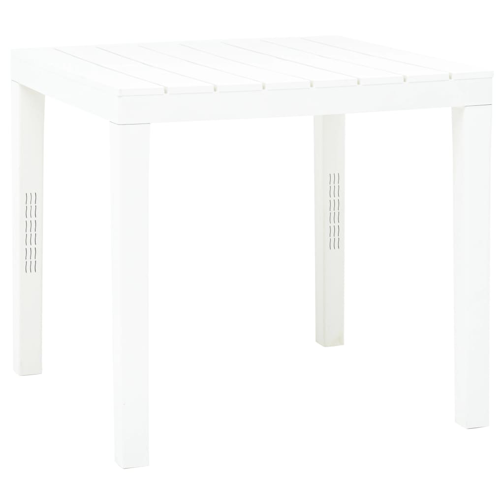 Tavolo da Giardino Bianco 78x78x72 cm in Plastica - homemem39