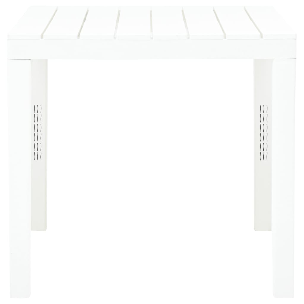 Tavolo da Giardino Bianco 78x78x72 cm in Plastica - homemem39