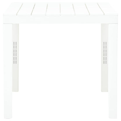 Tavolo da Giardino Bianco 78x78x72 cm in Plastica - homemem39