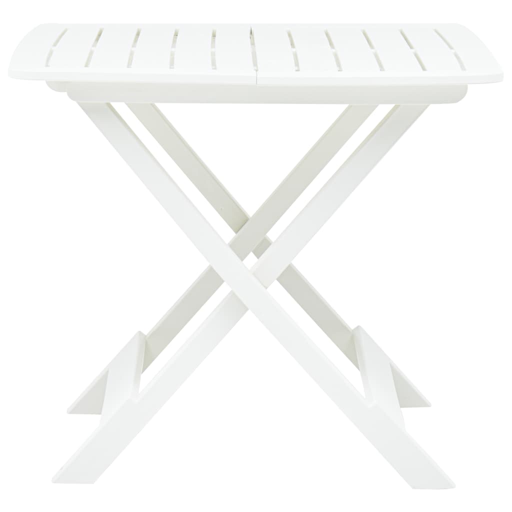 Tavolo da Giardino Bianco 79x72x70 cm Plastica - homemem39