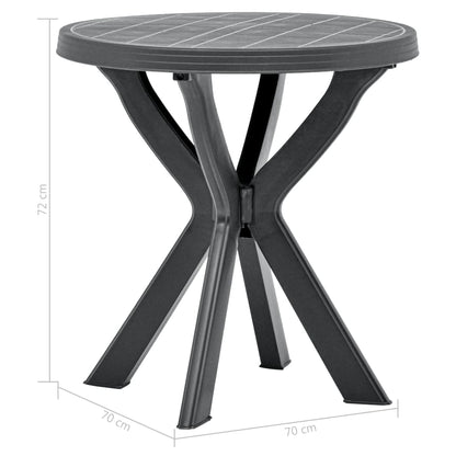 Tavolo da Bistrot Antracite Ø70 cm in Plastica - homemem39