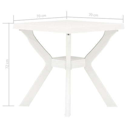 Tavolo da Bistrot Bianco 70x70x72 cm in Plastica - homemem39