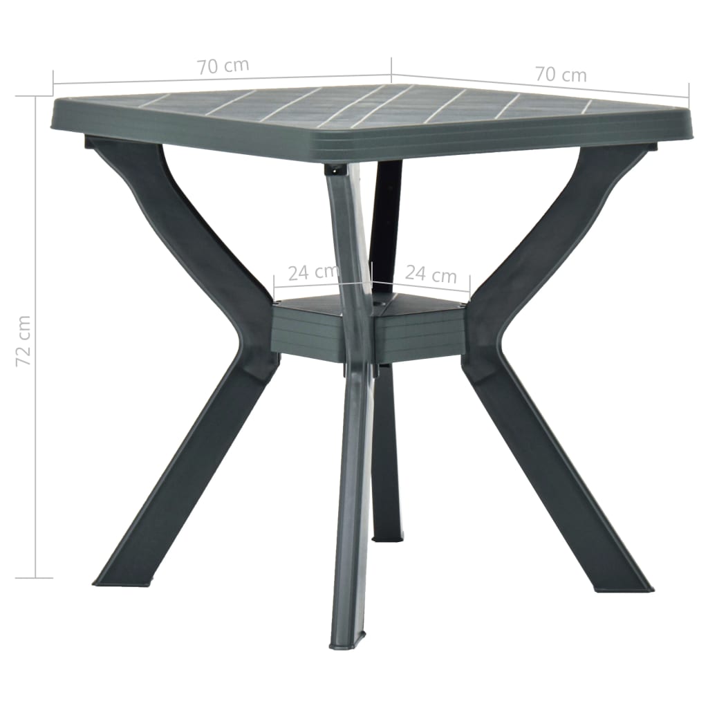 Tavolo da Bistrot Verde 70x70x72 cm in Plastica - homemem39