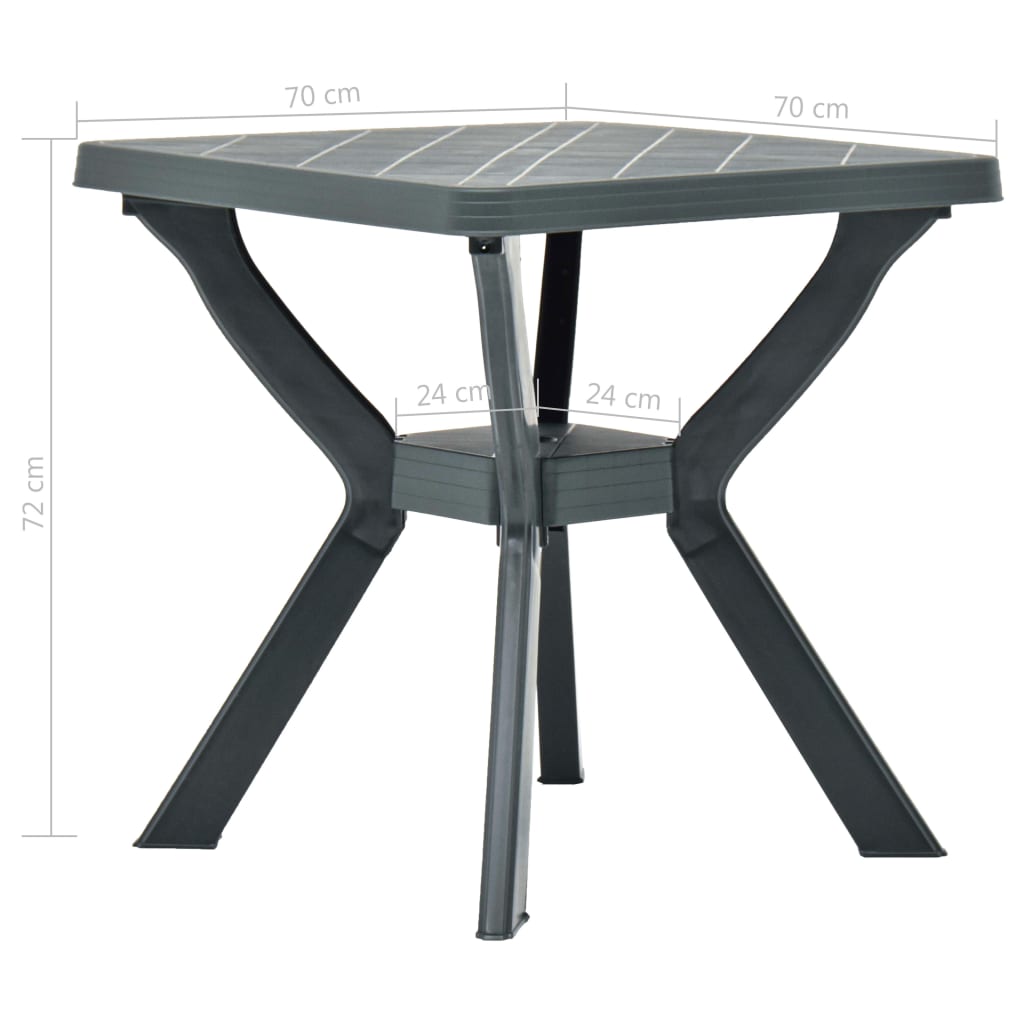 Tavolo da Bistrot Antracite 70x70x72 cm in Plastica - homemem39