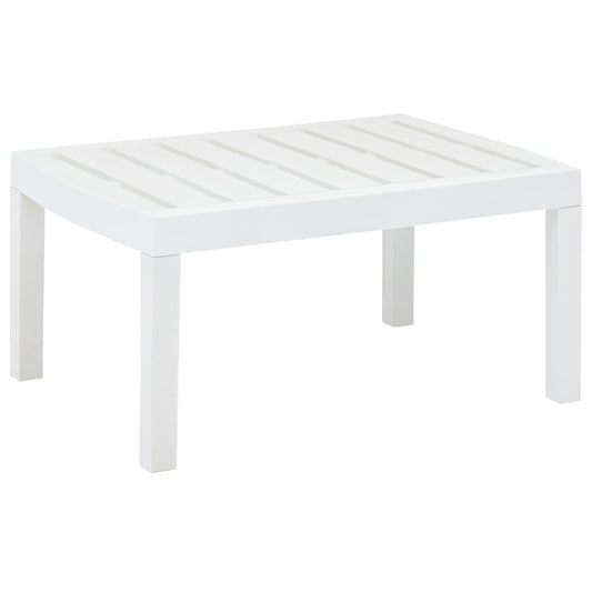 Tavolo da Giardino Bianco 78x55x38 cm in Plastica - homemem39