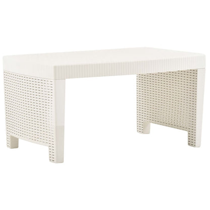 Set Salotto da Giardino 3 pz in Plastica Bianco - homemem39