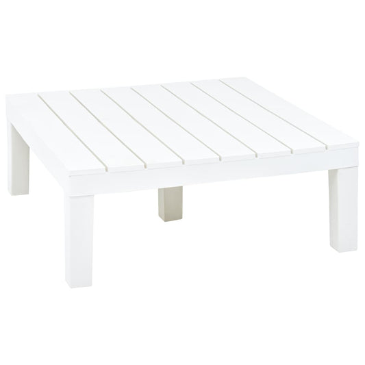 Tavolo da Giardino Bianco 78x78x31 cm in Plastica - homemem39