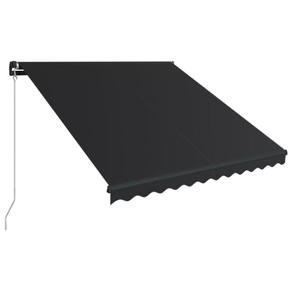 Tenda da Sole Retrattile Manuale con LED 300x250 cm Antracite - homemem39