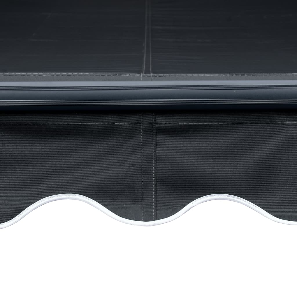 Tenda da Sole Retrattile Manuale con LED 300x250 cm Antracite - homemem39