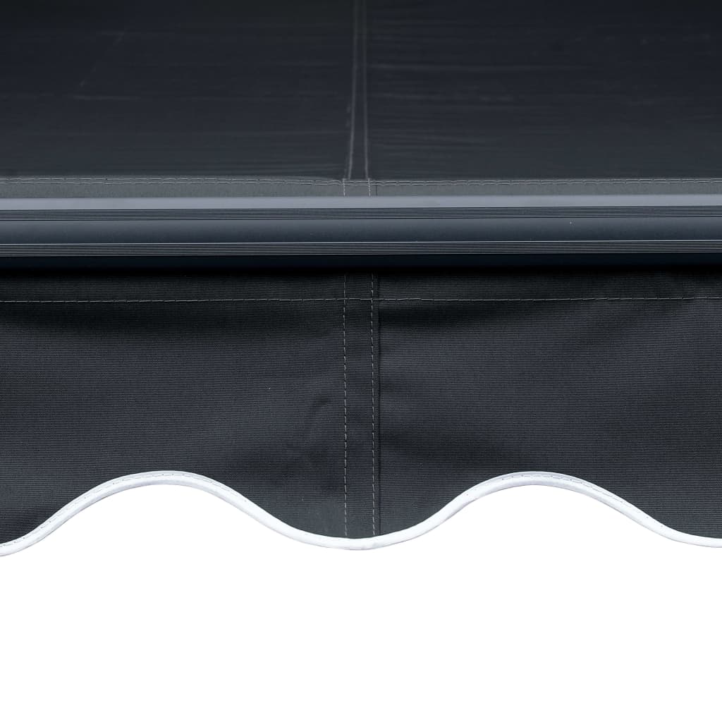 Tenda da Sole Retrattile Manuale con LED 350x250 cm Antracite - homemem39
