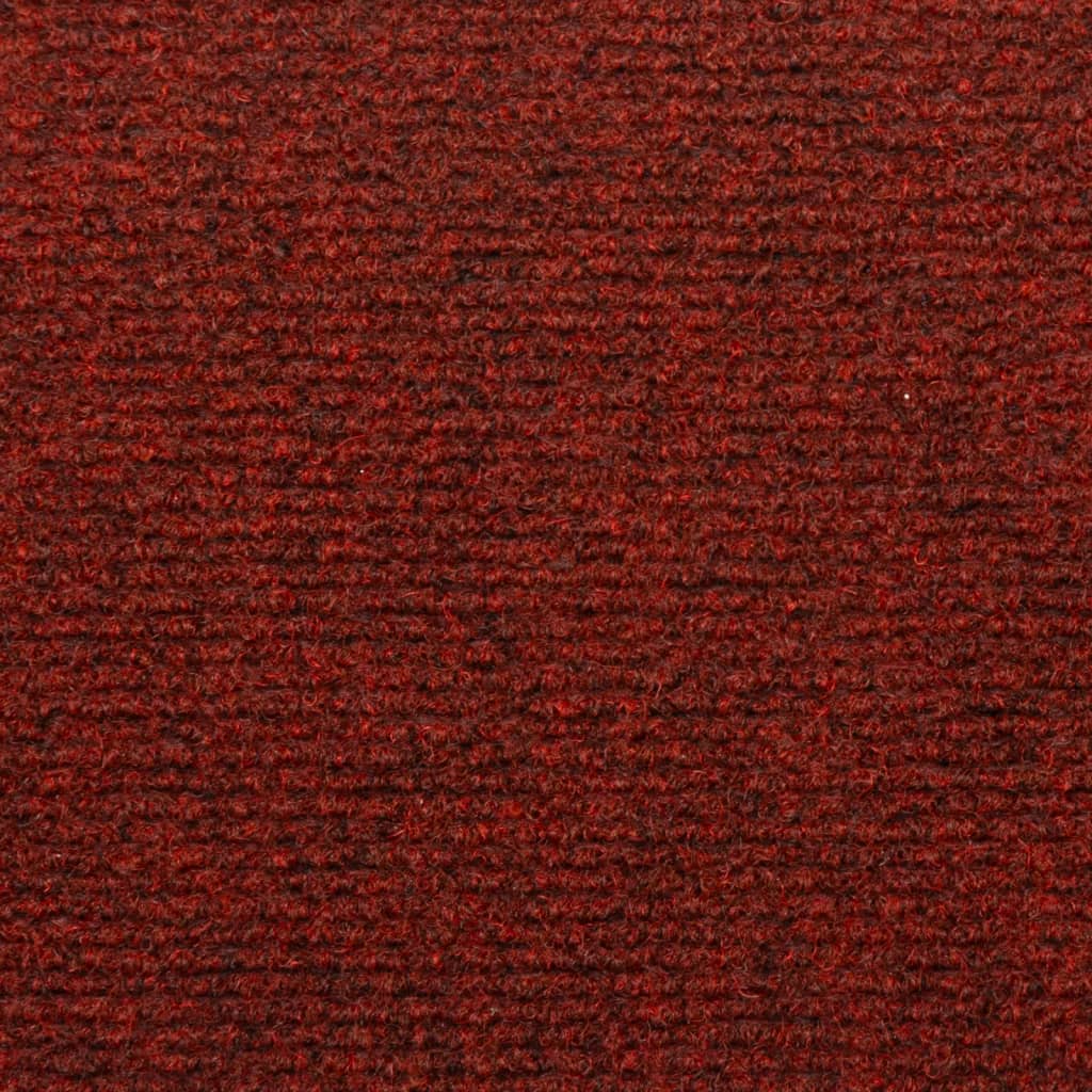 Tappetini per Scale Tessuto Agugliato 15 pz 65x21x4 cm Rossi - homemem39