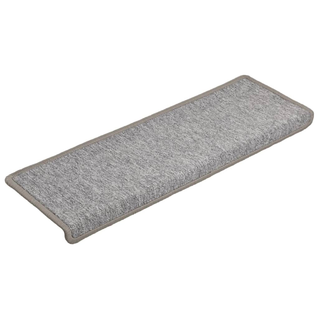 Tappetini per Scale 15 pz 65x21x4 cm Grigio Chiaro - homemem39