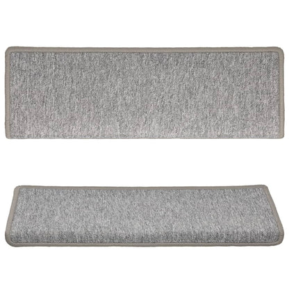 Tappetini per Scale 15 pz 65x21x4 cm Grigio Chiaro - homemem39