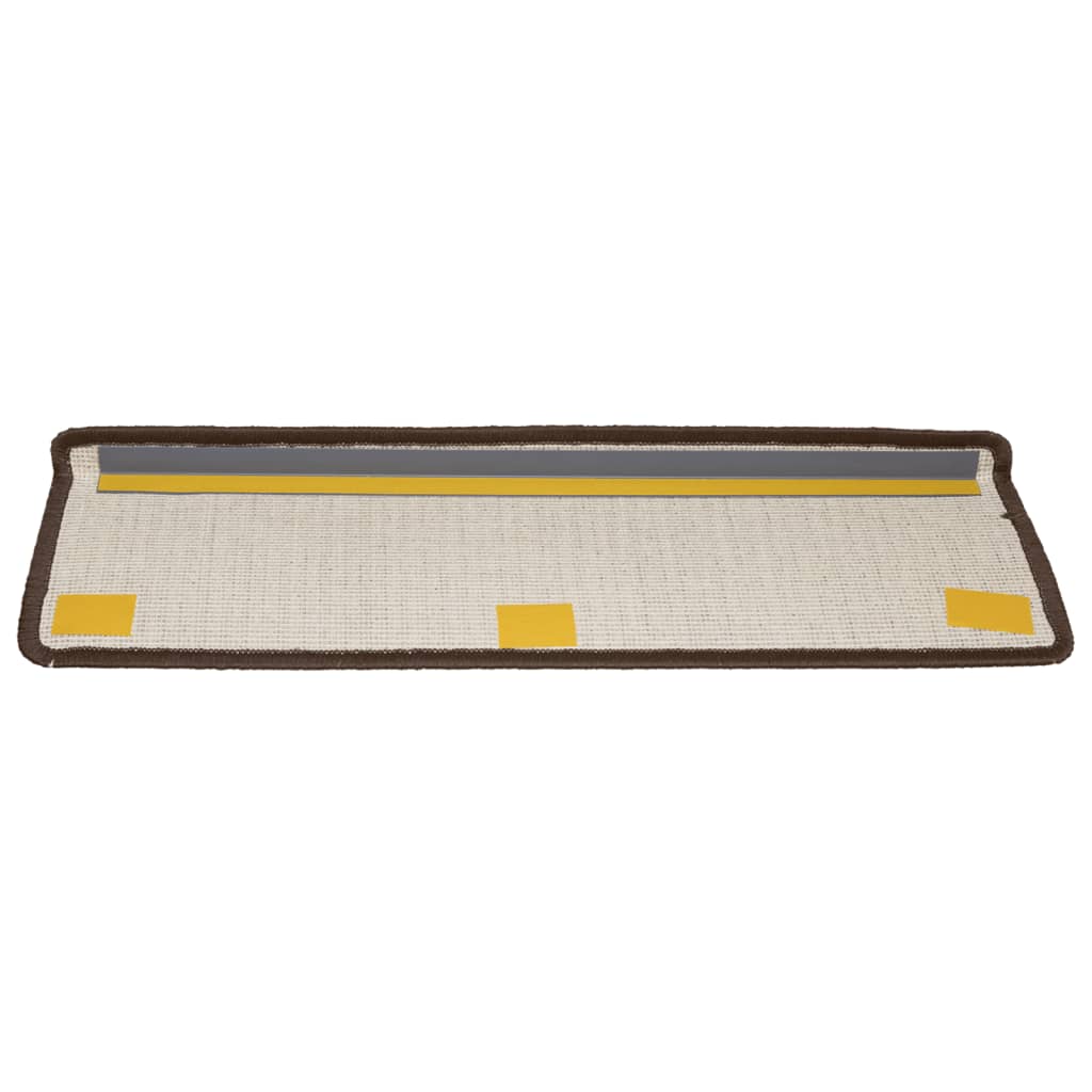 Tappetini per Scale in Moquette 15 pz 65x21x4 cm Marroni - homemem39