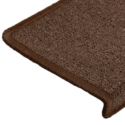 Tappetini per Scale in Moquette 15 pz 65x21x4 cm Marroni - homemem39