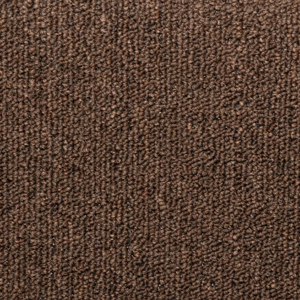 Tappetini per Scale in Moquette 15 pz 65x21x4 cm Marroni - homemem39