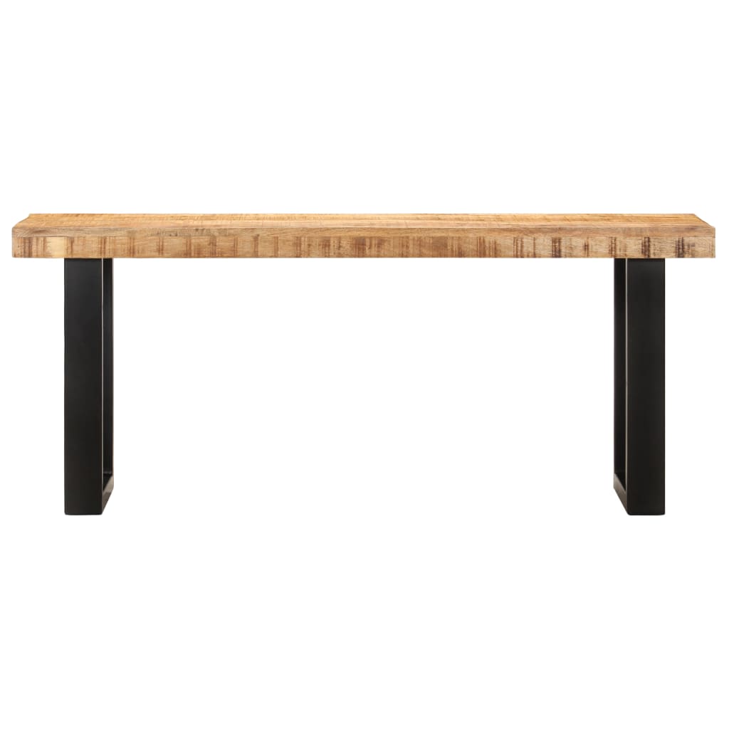 Panca 110 cm in Legno Massello di Mango e Acciaio - homemem39