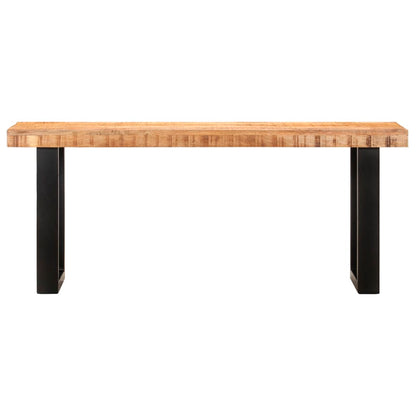 Panca 110 cm in Legno Massello di Mango e Acciaio - homemem39