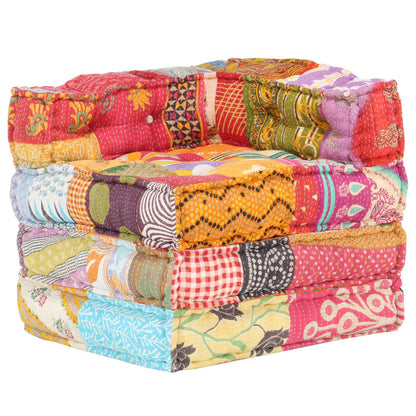 Pouf Modulare in Tessuto Patchwork - homemem39