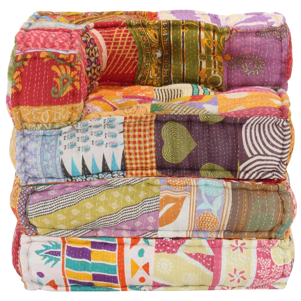 Pouf Modulare in Tessuto Patchwork - homemem39