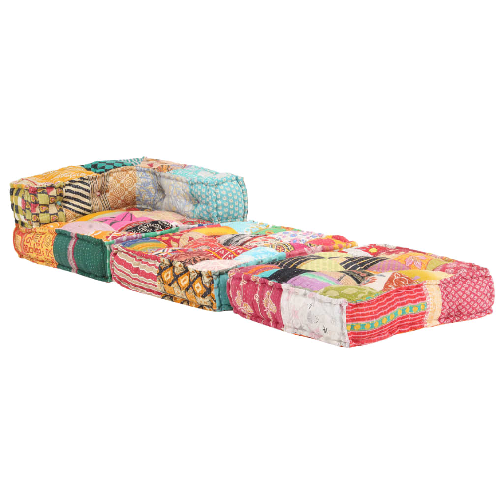 Pouf Modulare in Tessuto Patchwork - homemem39