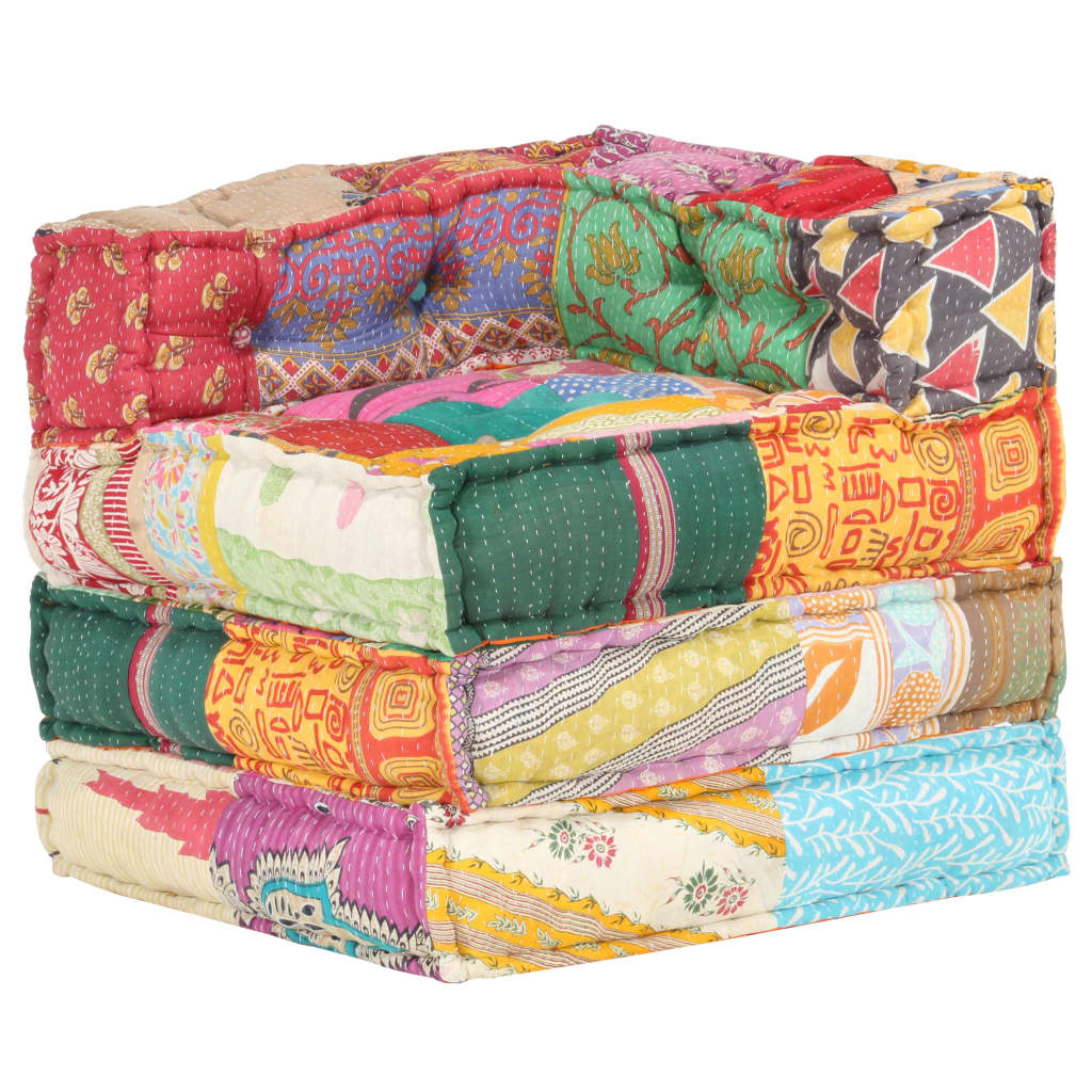 Pouf Modulare in Tessuto Patchwork - homemem39