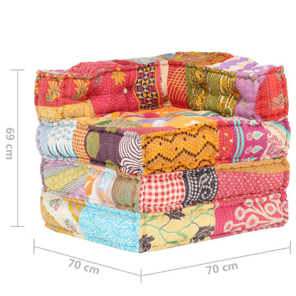 Pouf Modulare in Tessuto Patchwork - homemem39