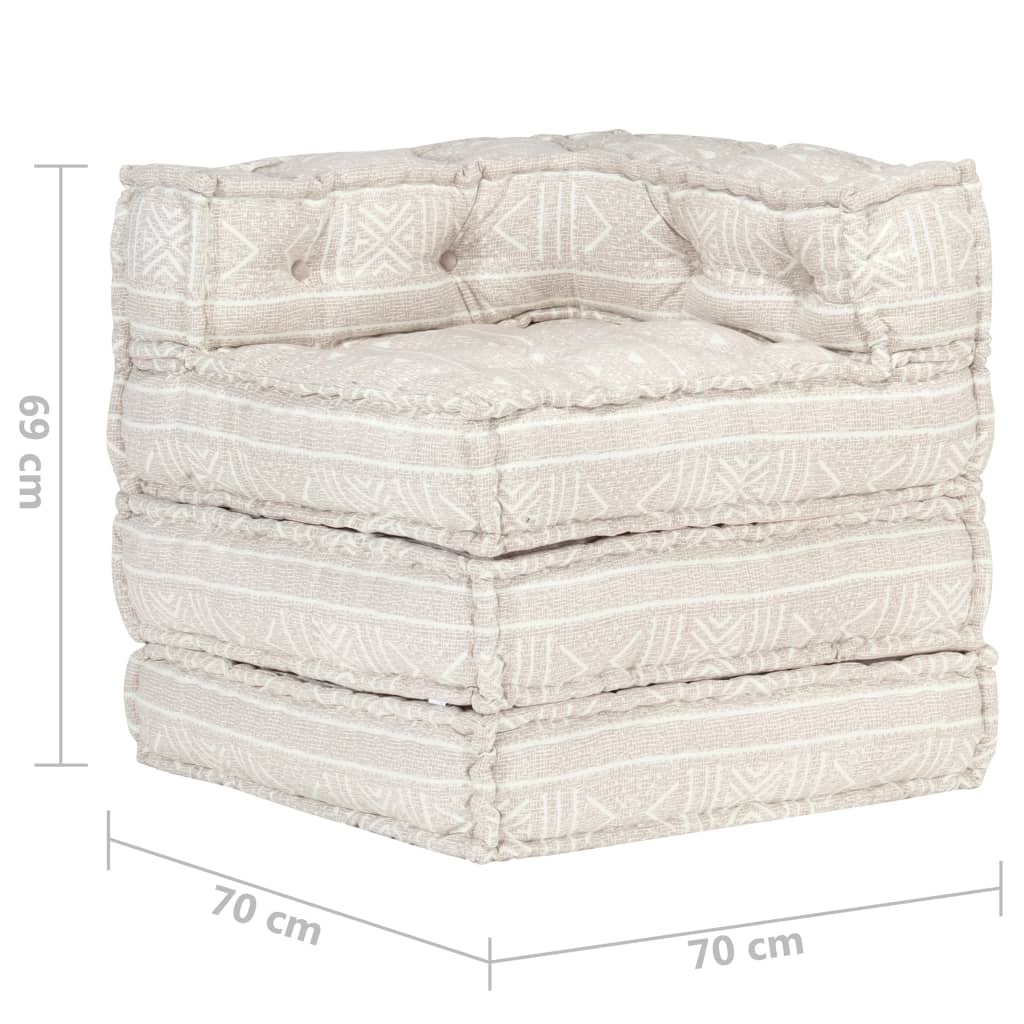 Pouf Modulare Beige in Tessuto - homemem39