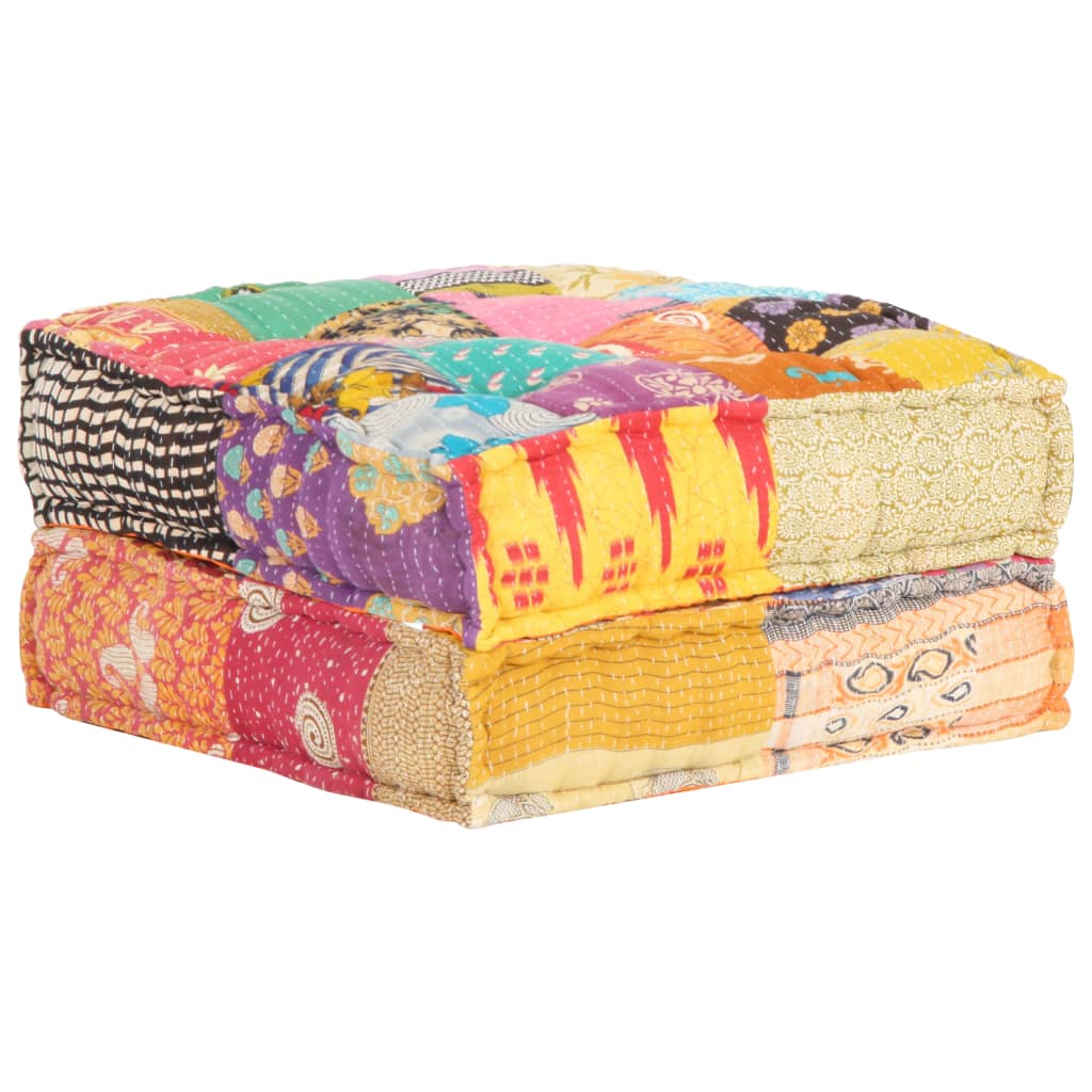 Pouf 60x70x36 cm in Tessuto Patchwork - homemem39