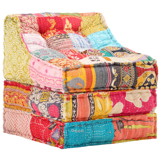 Pouf Modulare in Tessuto Patchwork - homemem39