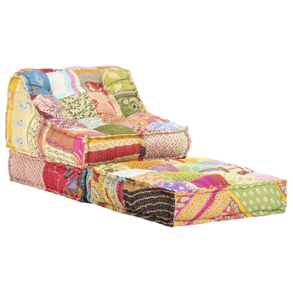 Pouf Modulare in Tessuto Patchwork - homemem39