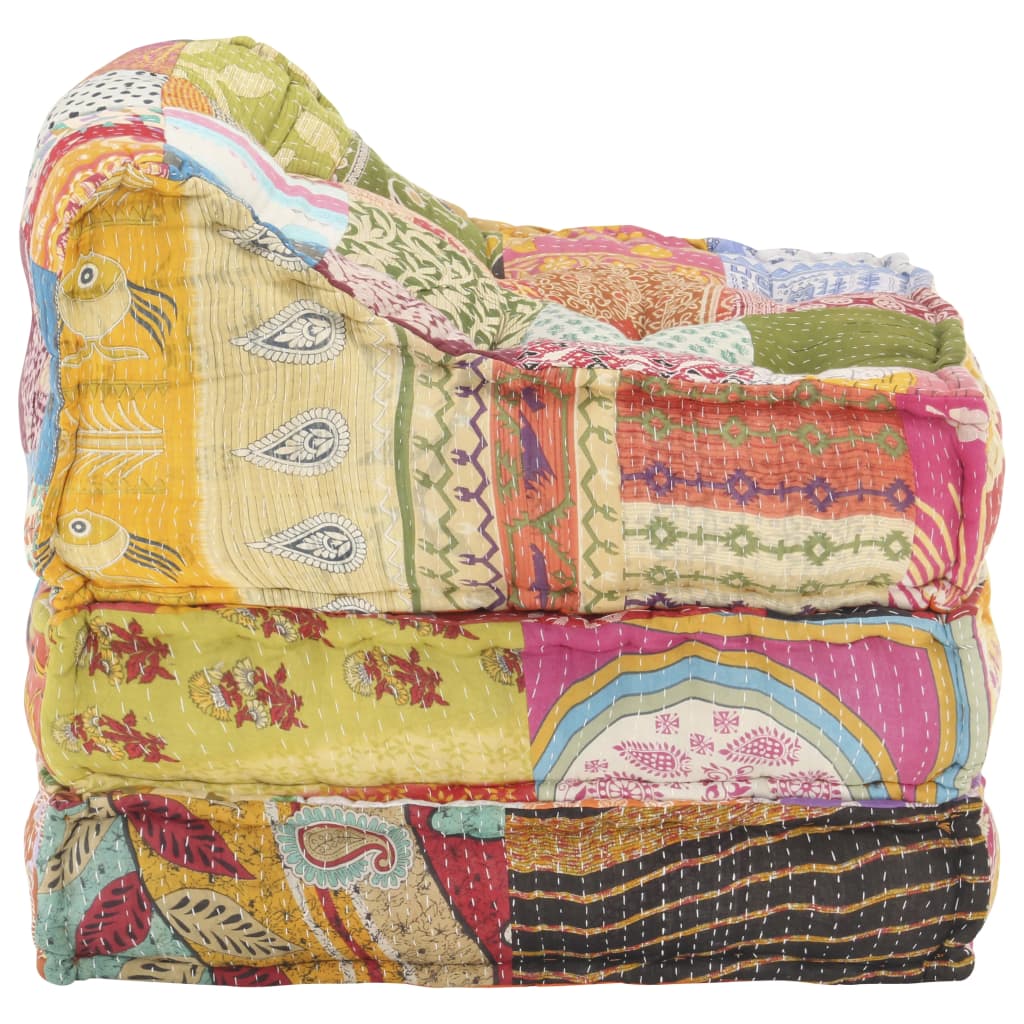 Pouf Modulare in Tessuto Patchwork - homemem39