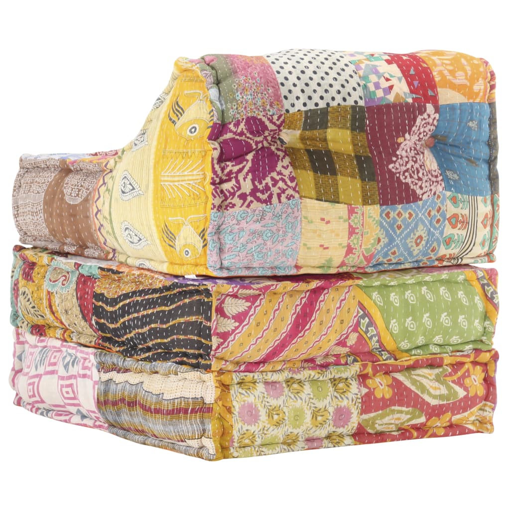 Pouf Modulare in Tessuto Patchwork - homemem39